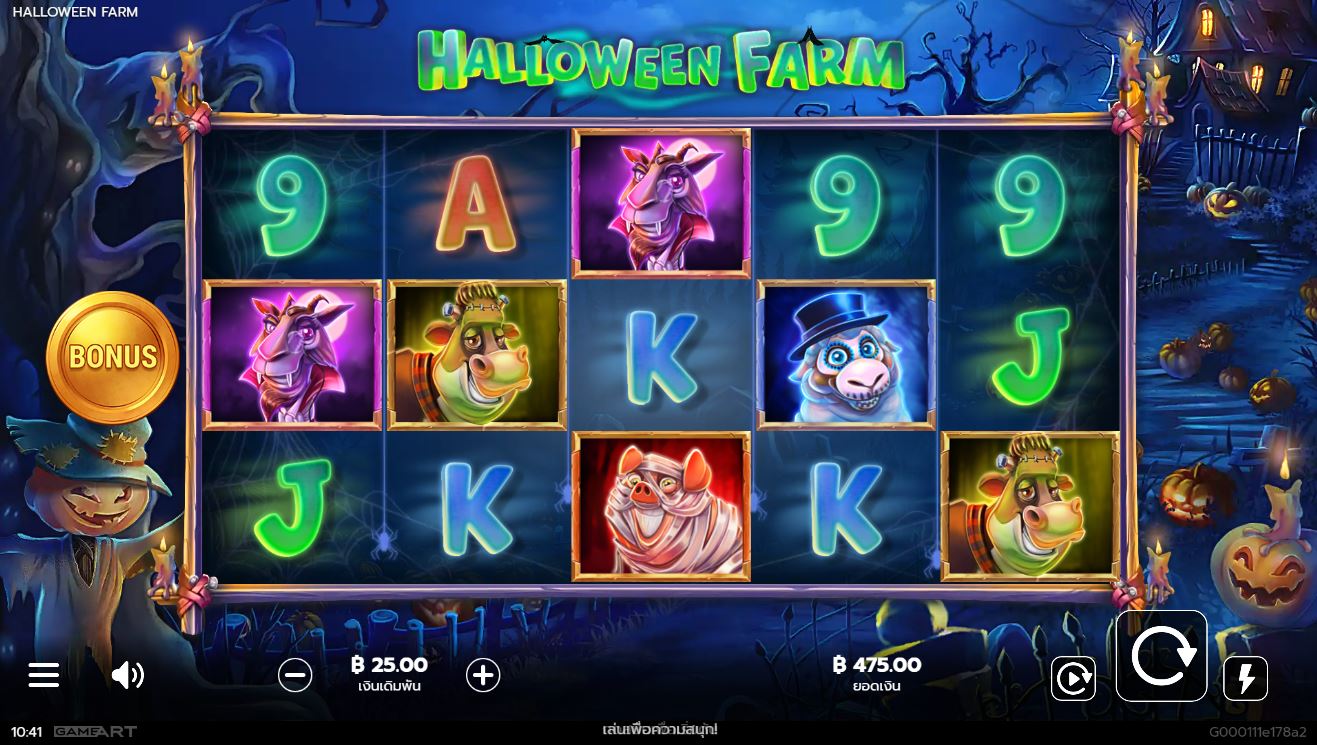 เก็บเกี่ยวรางวัลด้วยเงินจริง: รับรางวัลใหญ่ในวันฮาโลวีนนี้กับ Halloween Farm
Slot Thai!
